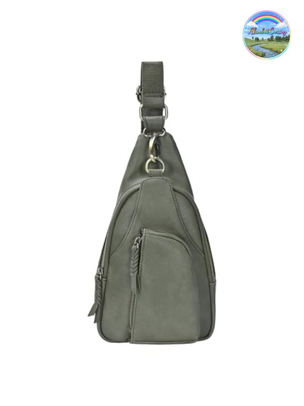Vegan Leather Crossbody Sling Bag | Adjustable Strap Handbag
